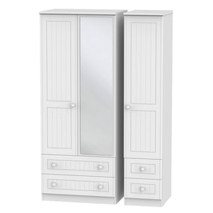 Warwick Triple 2 Drawer Mirror & Drawer Wardrobe