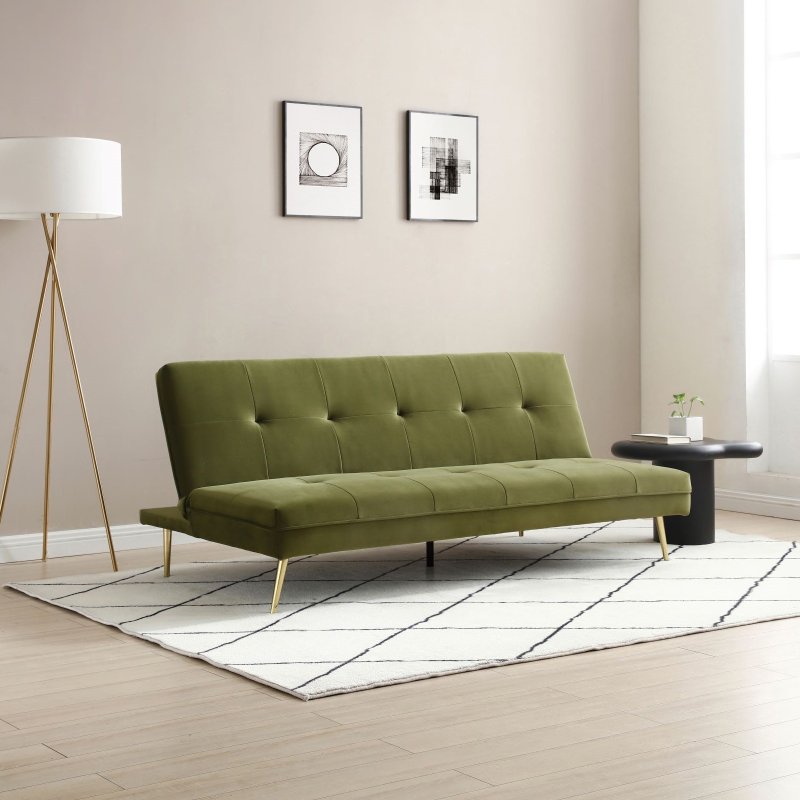 A green conservatory settee