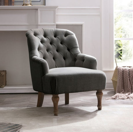 Kyoto Accent Chair Atheia Charcoal Linen Bianca Linen Accent Armchair