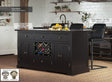 Baumhaus Kitchen Island Black Kitchen Island With Black Granite Worktop