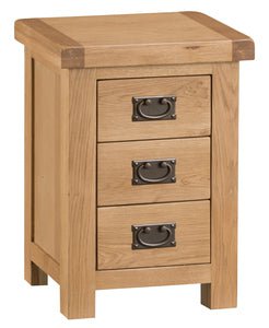 Your Home Essentials Bedside Cabinet DefaultTitle County Oak 3 Drawer Bedside Cabinet