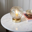 Endon Lighting Table Lamp Brushed Satin Gold Dimple Table Lamp