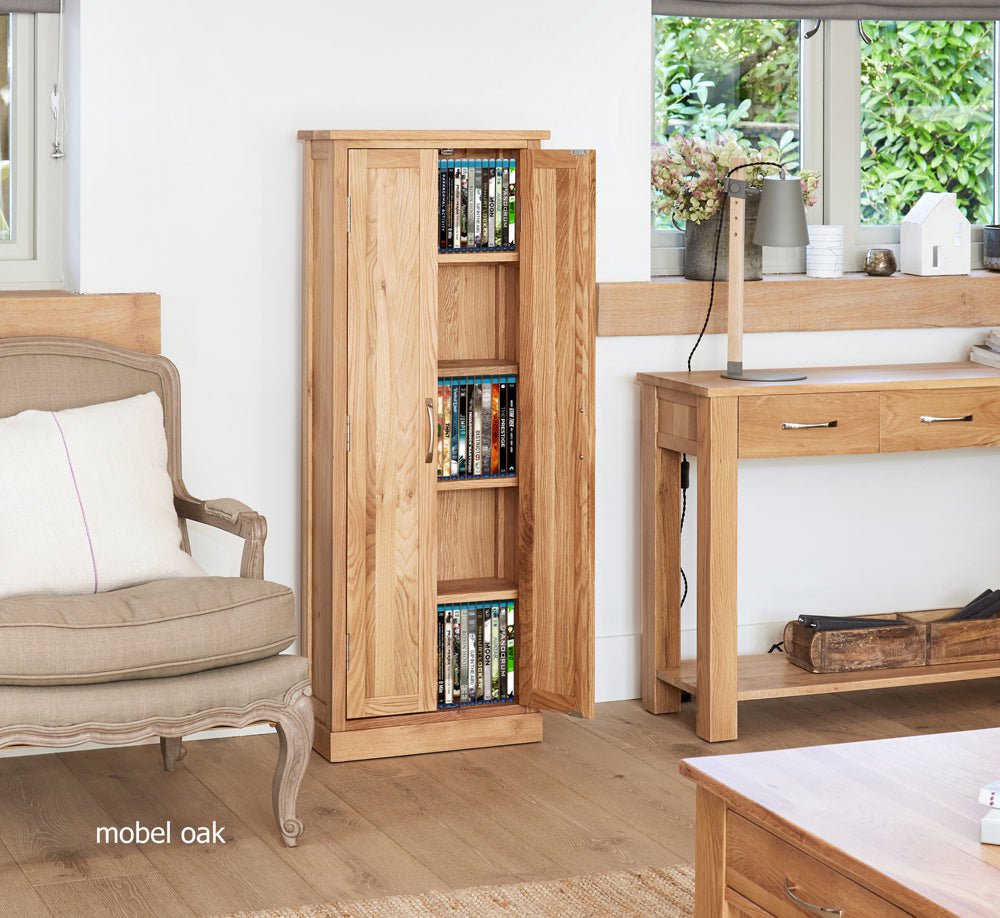 Baumhaus TV Media Unit Mobel Oak DVD Storage Cupboard
