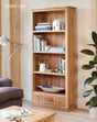 Baumhaus Bookcase Mobel Oak Large 3 Drawer Bookcase