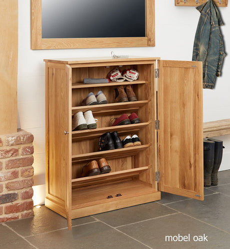 Baumhaus Shoe Cupboard Mobel Oak Large Shoe Cupboard
