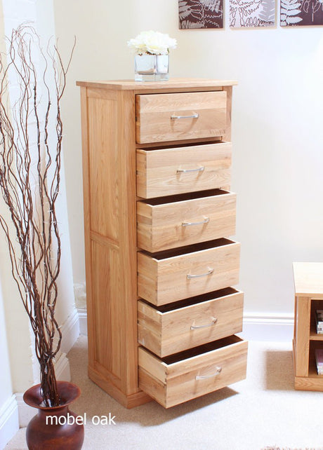Baumhaus Chest of Drawers Mobel Oak Tallboy 6 Drawer Chest