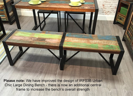 Baumhaus Dining Bench Urban Chic Large Dining Bench