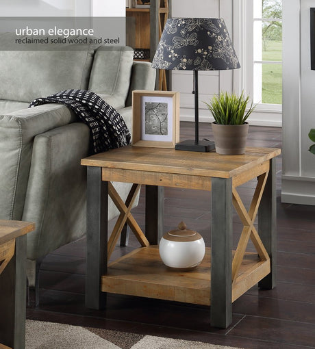 Baumhaus Lamp Table Urban Elegance Reclaimed Lamp Table
