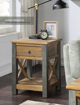 Baumhaus Lamp Table Urban Elegance Reclaimed Lamp Table With Drawer