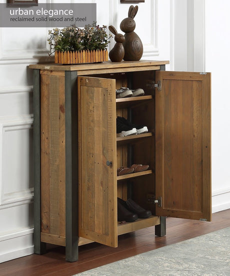 Baumhaus Shoe Cupboard Urban Elegance Reclaimed Small Shoe Storage Cupboard