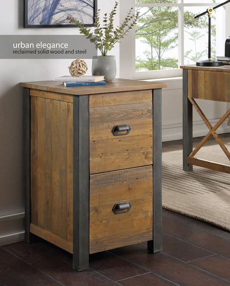 Baumhaus Filing Cabinet Urban Elegance Reclaimed Two Drawer Filing Cabinet