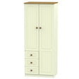Welcome Furniture Wardrobe DefaultTitle Warwick 2ft 6in Combi Robe Cream and Oak WAR068