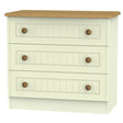 Welcome Furniture Chest of Drawers DefaultTitle Warwick 3 Drawer Chest of Drawers Cream and Oak WAR010