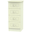 Welcome Furniture Bedside Table DefaultTitle Warwick 4 Drawer Bedside Locker Cream WAR002