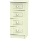 Welcome Furniture Bedside Table DefaultTitle Warwick 4 Drawer Bedside Locker Cream WAR002