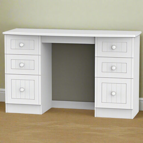 Welcome Furniture Dressing Table Desk DefaultTitle Warwick Kneehole Dressing Table Desk White WAR030