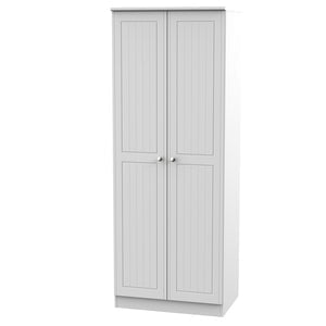 Welcome Furniture Wardrobe DefaultTitle Warwick Tall 2ft 6in Double Hanging Wardrobe White WAR085