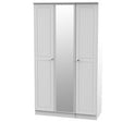 Welcome Furniture Wardrobe DefaultTitle Warwick Tall Triple Mirror Wardrobe White WAR147