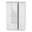 Welcome Furniture Wardrobe DefaultTitle Warwick Triple 2 Drawer Mirror & Drawer Wardrobe White WAR152