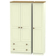 Welcome Furniture Wardrobe DefaultTitle Warwick Triple 2 Drawer Wardrobe Cream and Oak WAR131